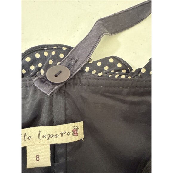 Nanette Lepore Top Women 8 Silk Navy Babydoll Fairycore Grunge 90s Y2K - Picture 7 of 10